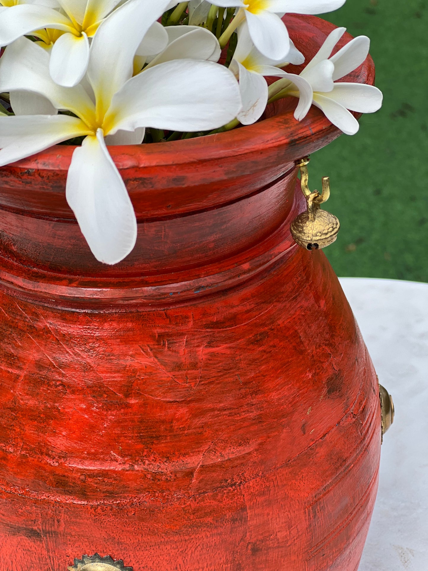 Decorative Pot With Brass Bell