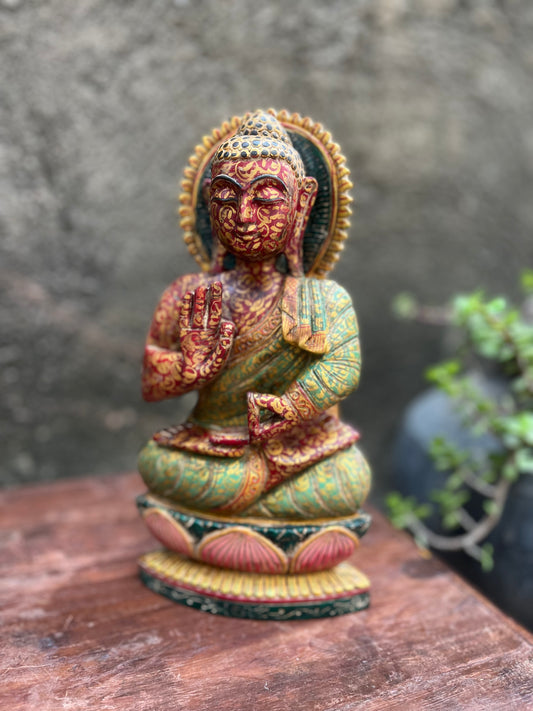Divine Wood Hand Crafted Budha