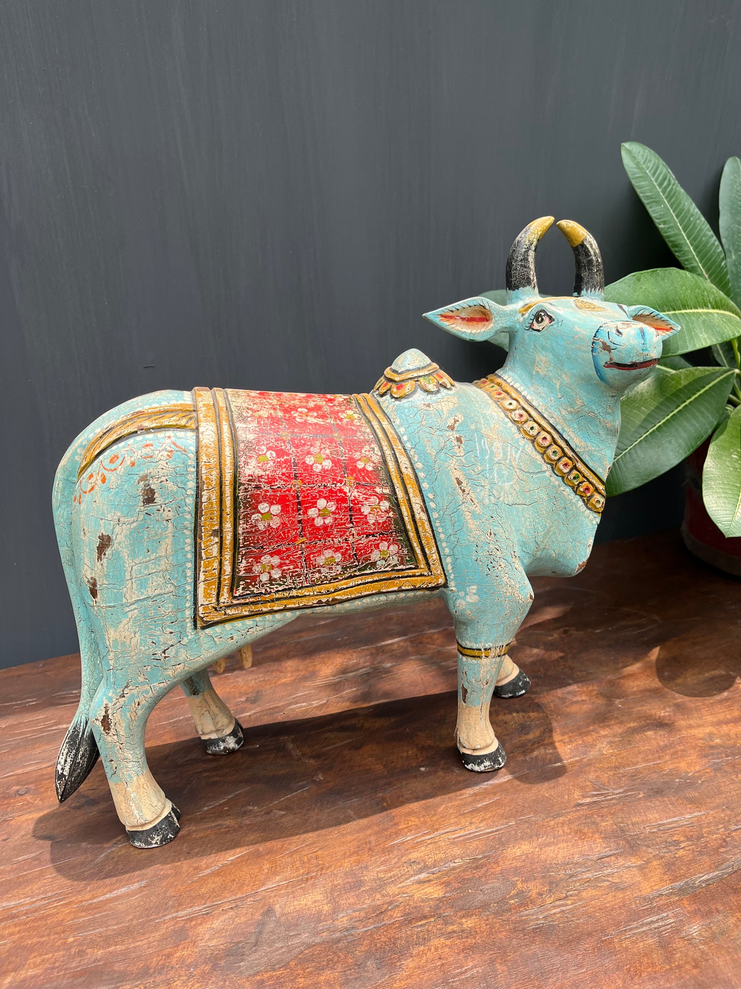 Wood Painted cow