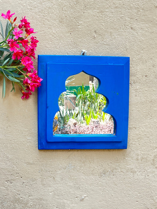 Hand Painted Blue Arch mirror