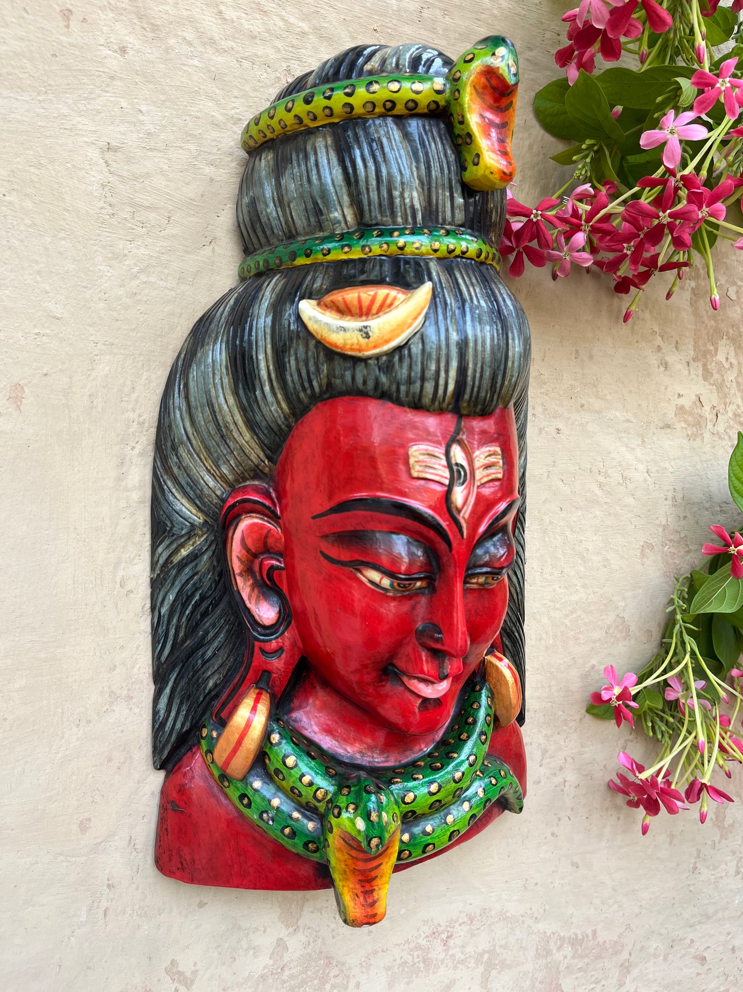 Wood Divine Shiva Mask