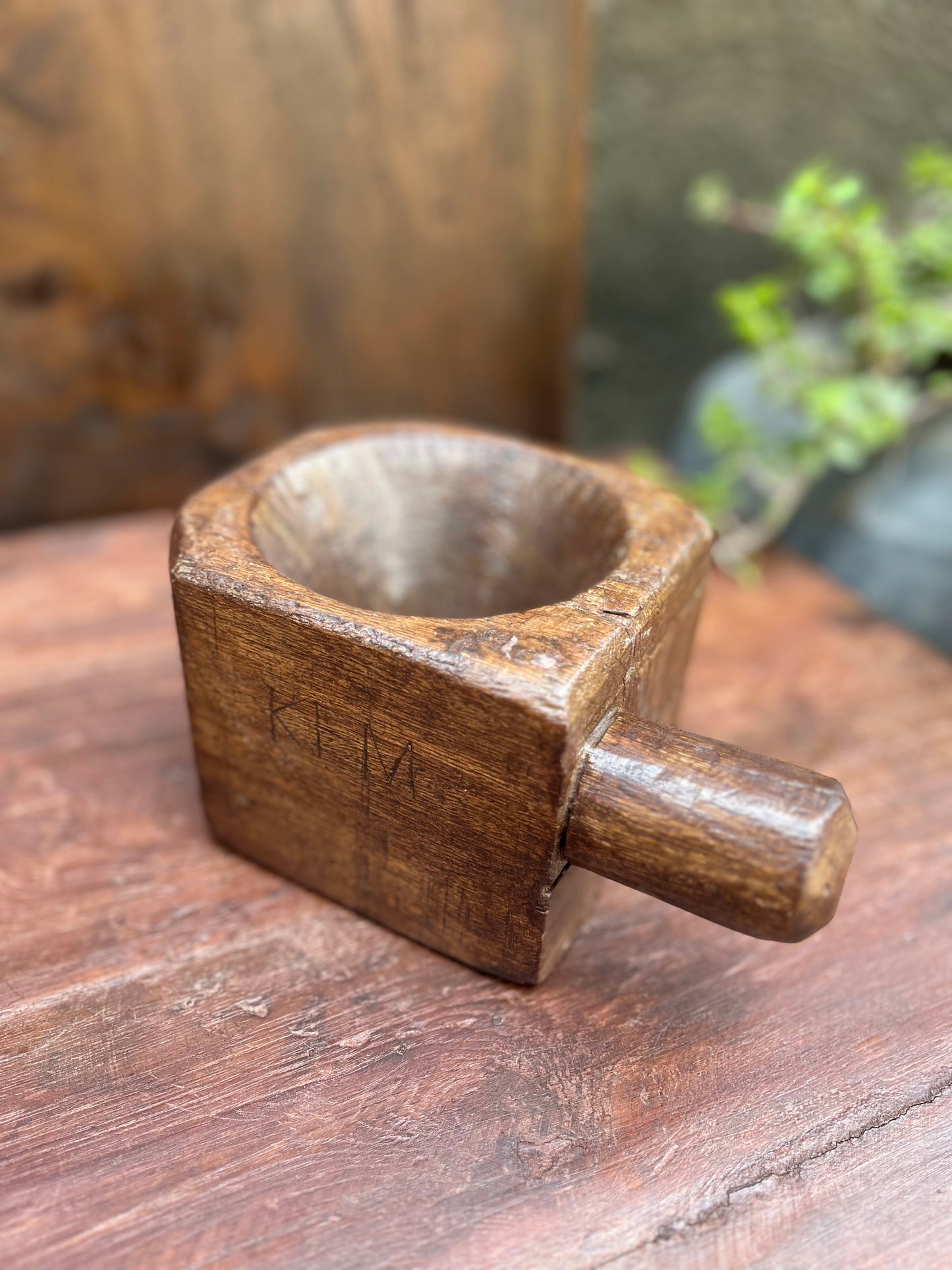 Wooden Old handle Pot & Planter
