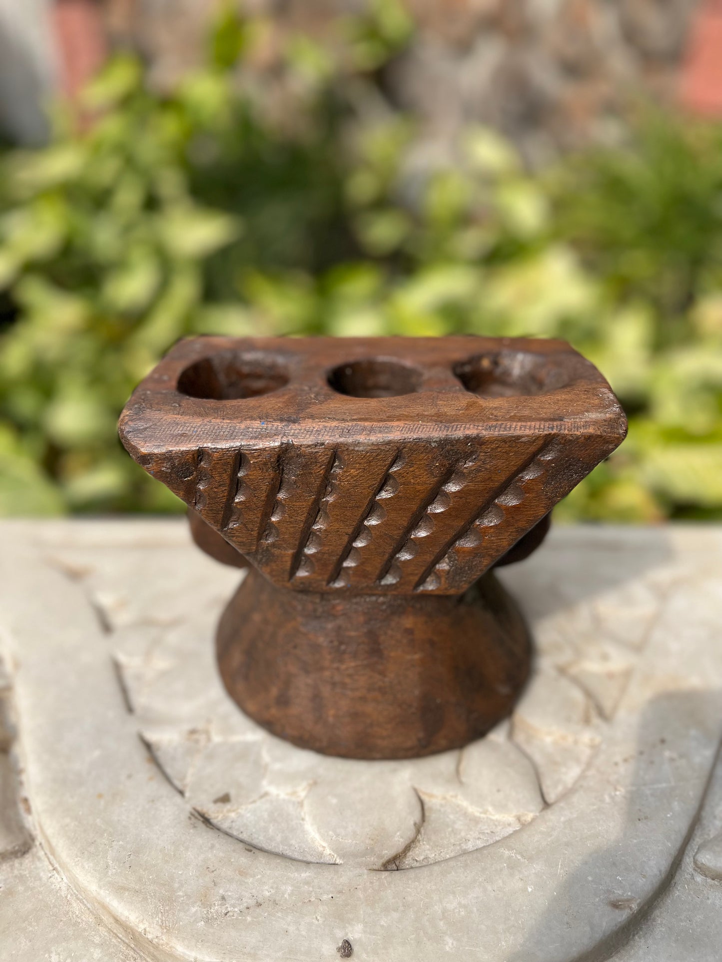 Wooden Old Candle Holder