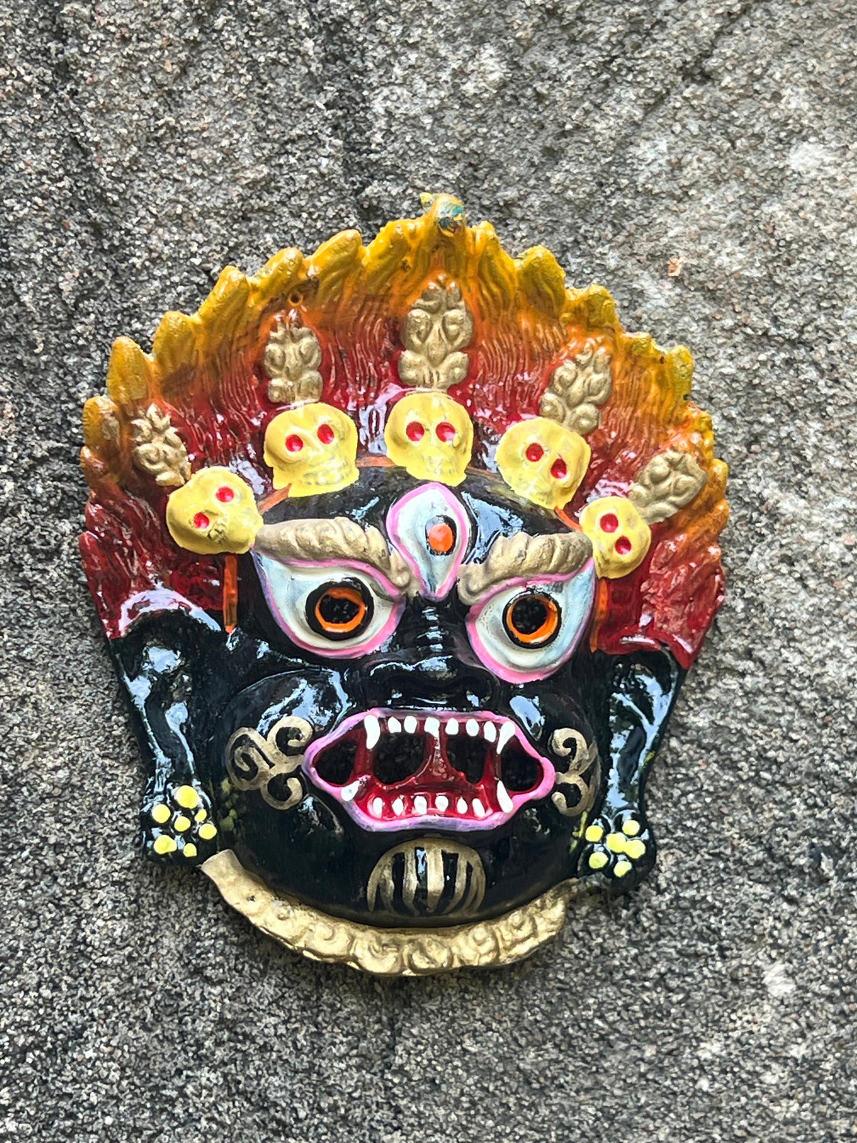 Metal painted Devil Mask