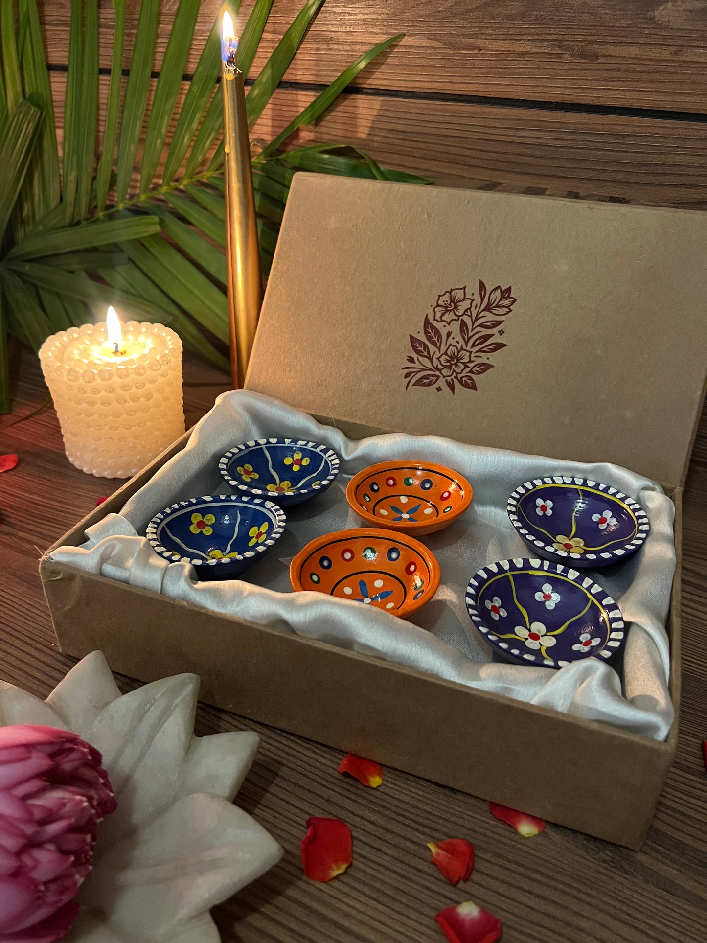 Colour Diya Set of Six