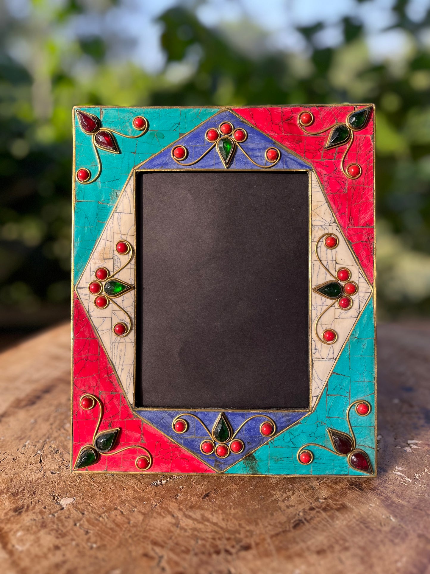 Multi Colour Stone Photo Frame