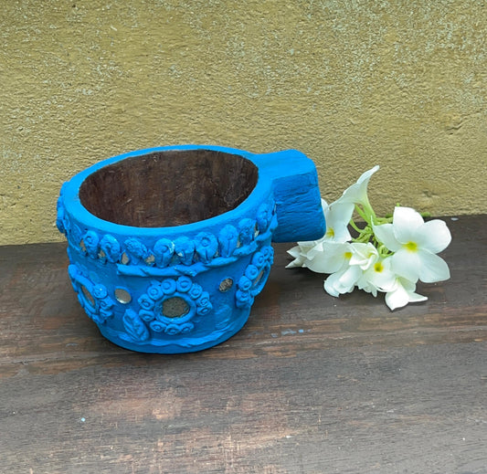 Terracotta Wooden Bowl ￼