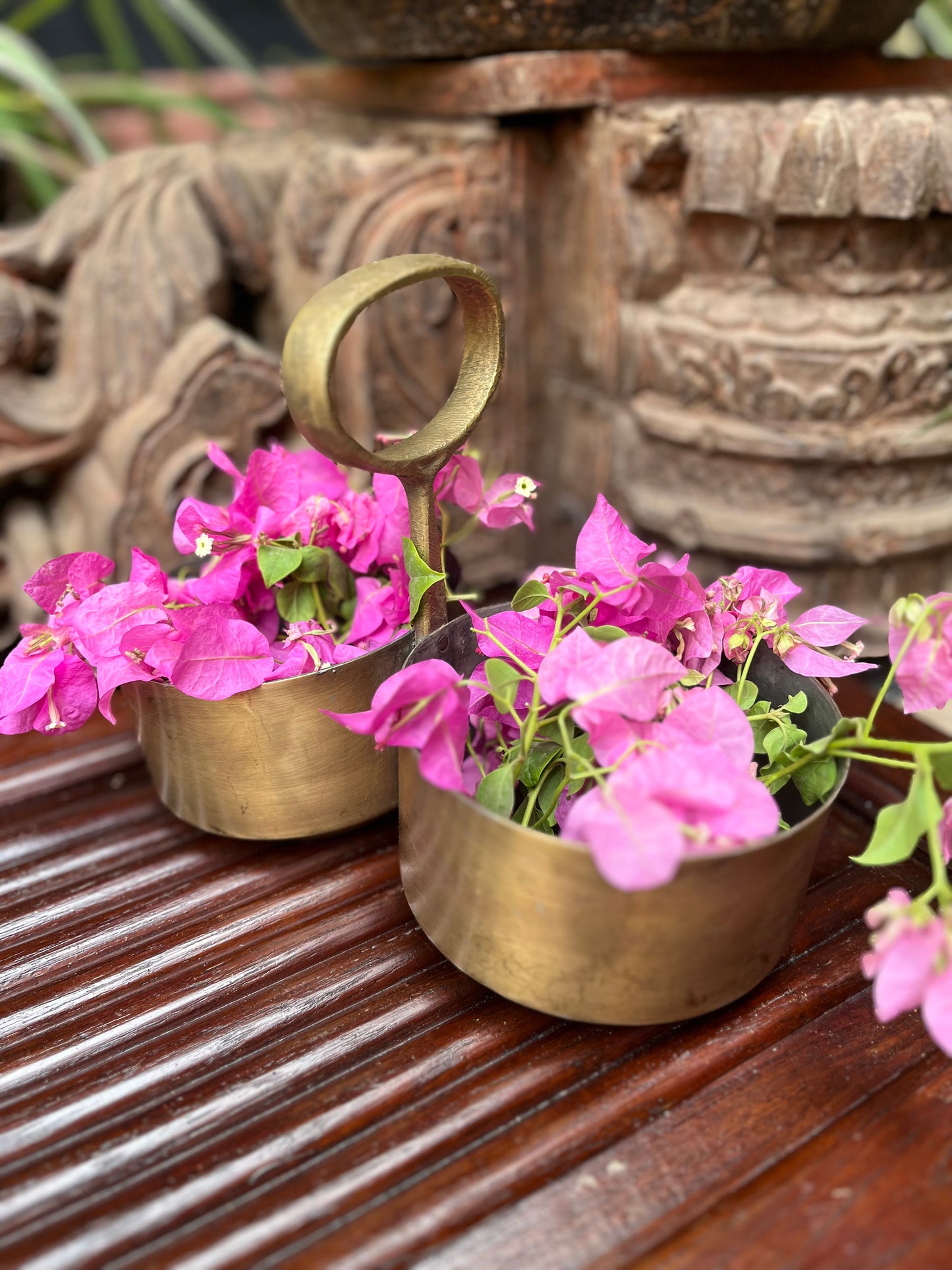 Vintage Old Brass Serving Bowl