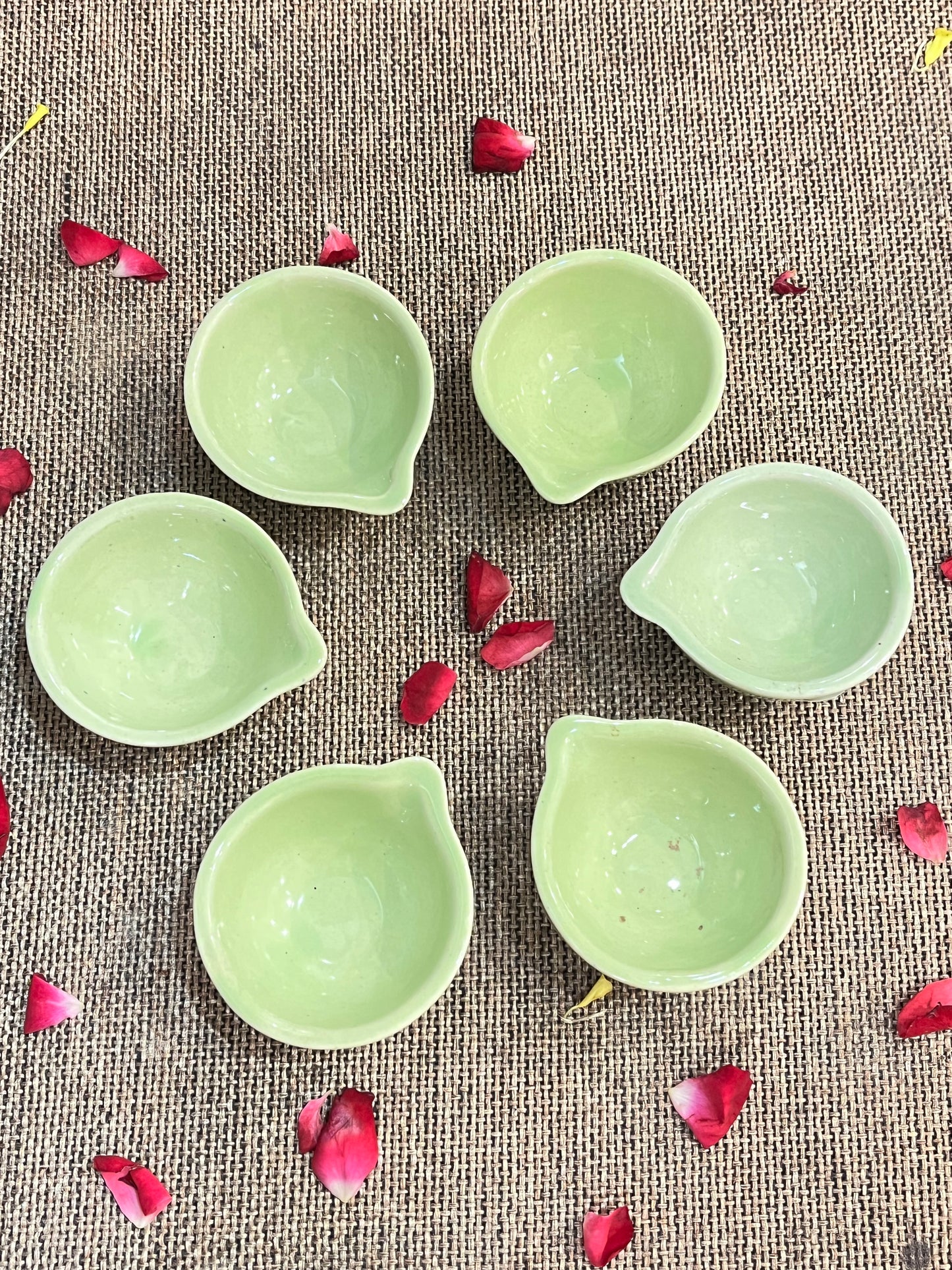 Ceramic Diya 6pcs set