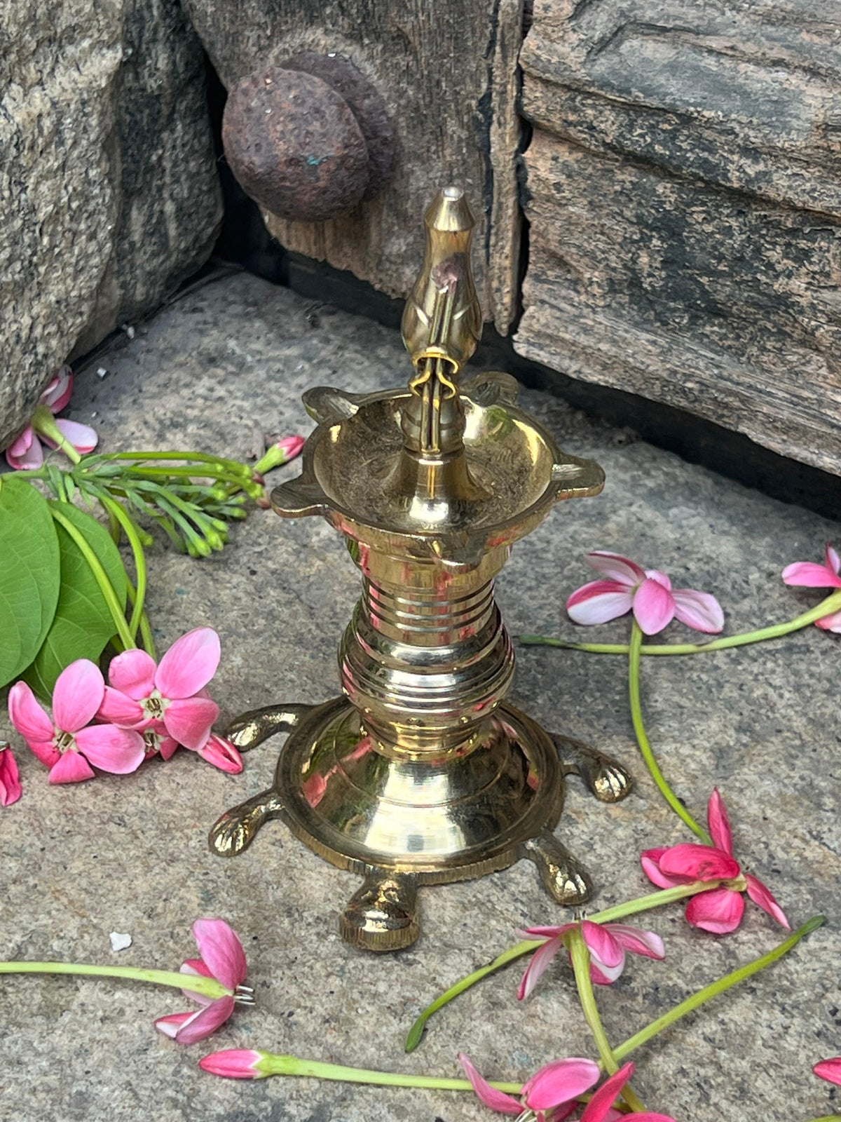 Brass Turtle Oil Lamp￼