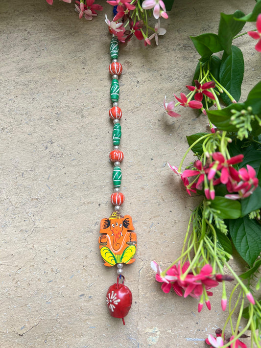 Ganesha Clay Hanging Bell