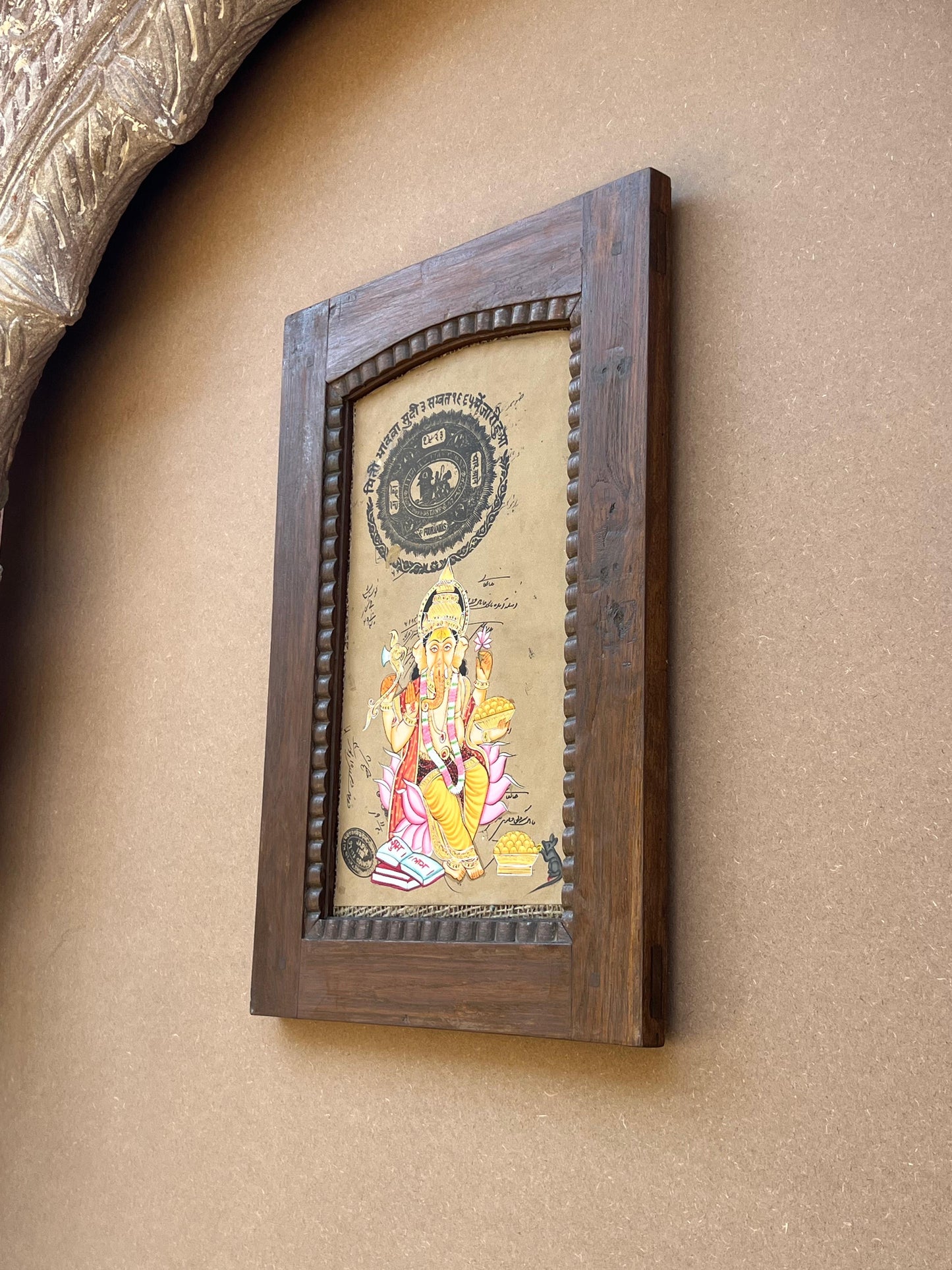 Vintage Frame Ganesh Painting