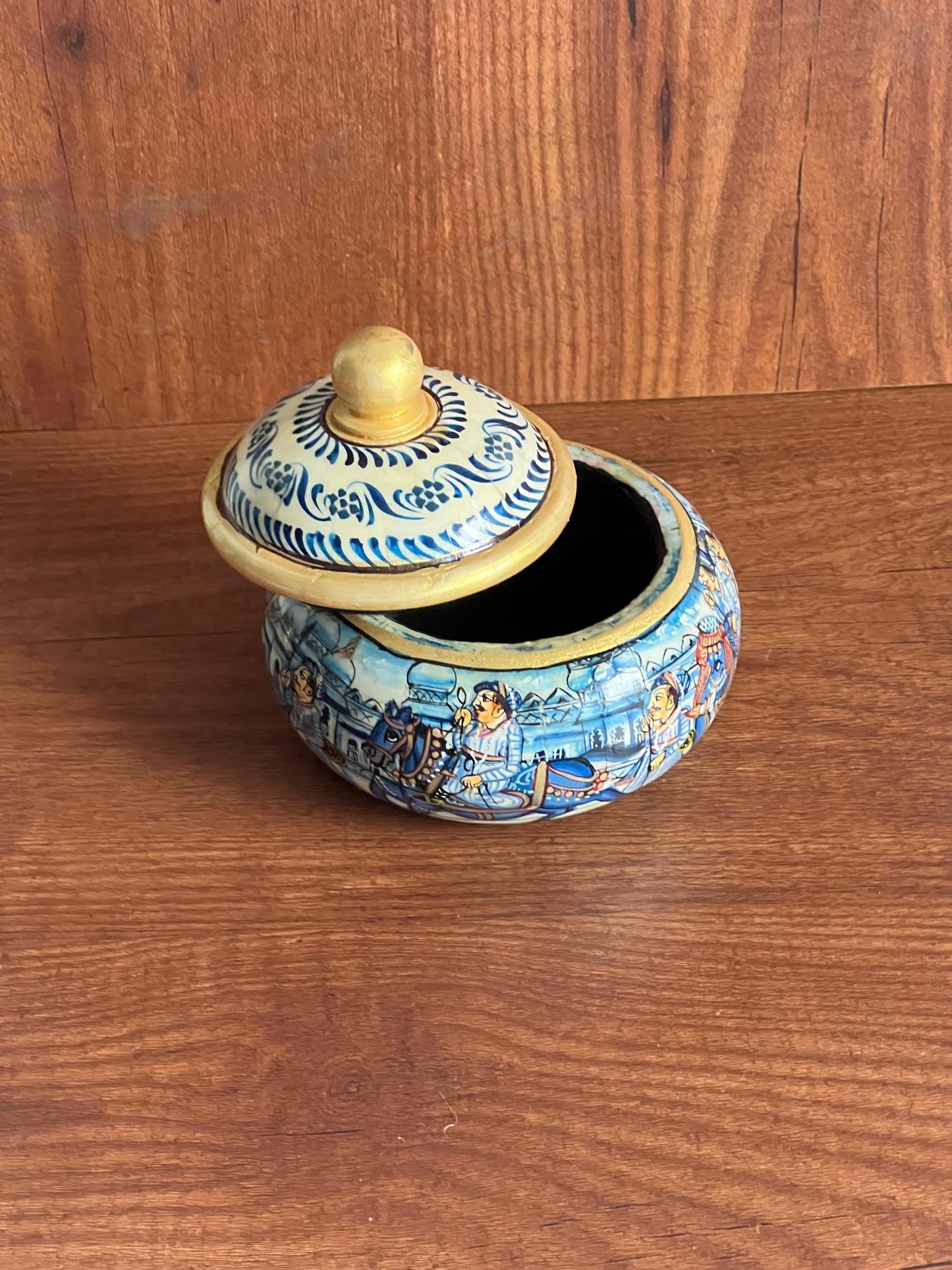 Hand Painted Round Box