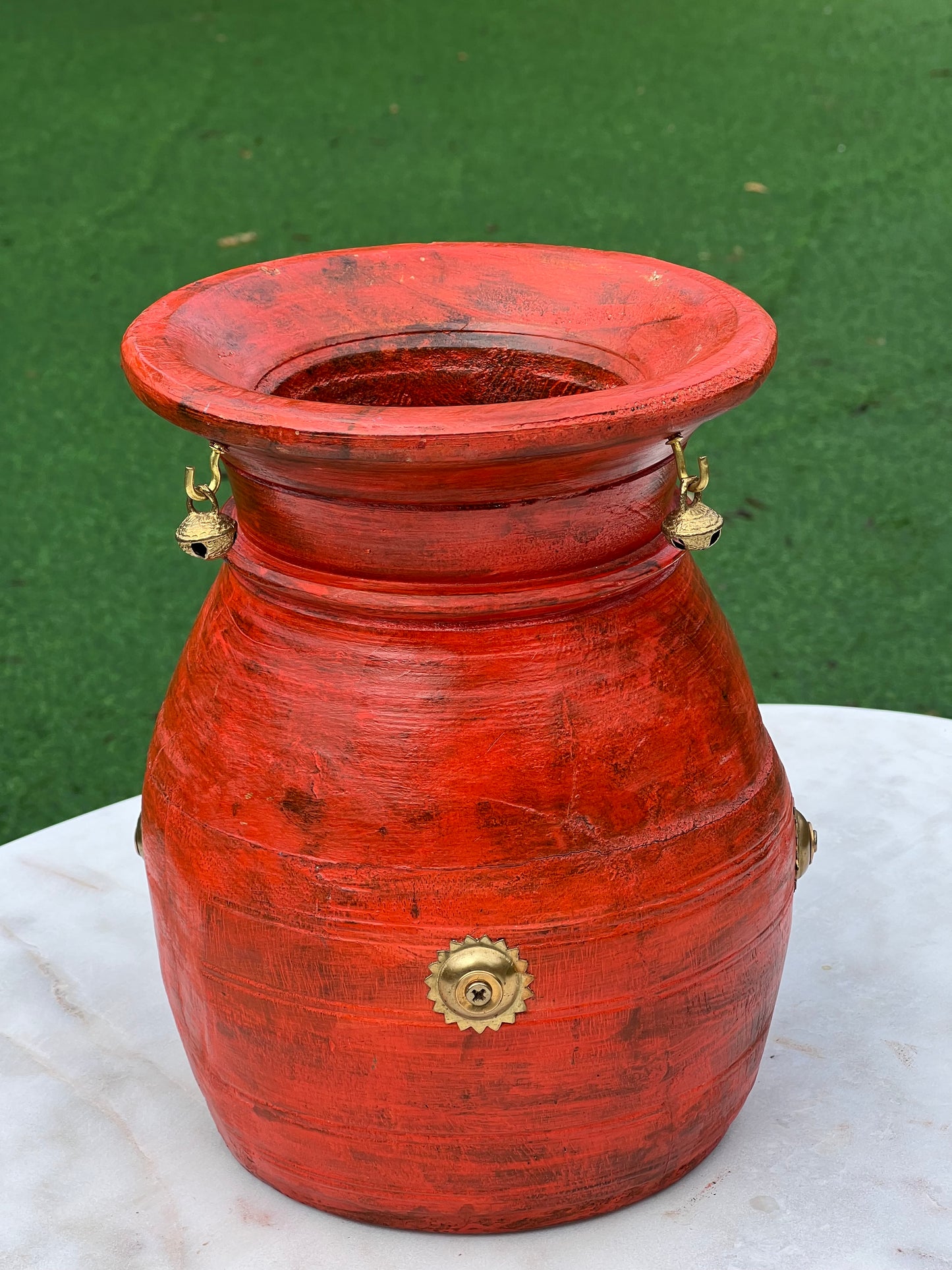 Decorative Pot With Brass Bell