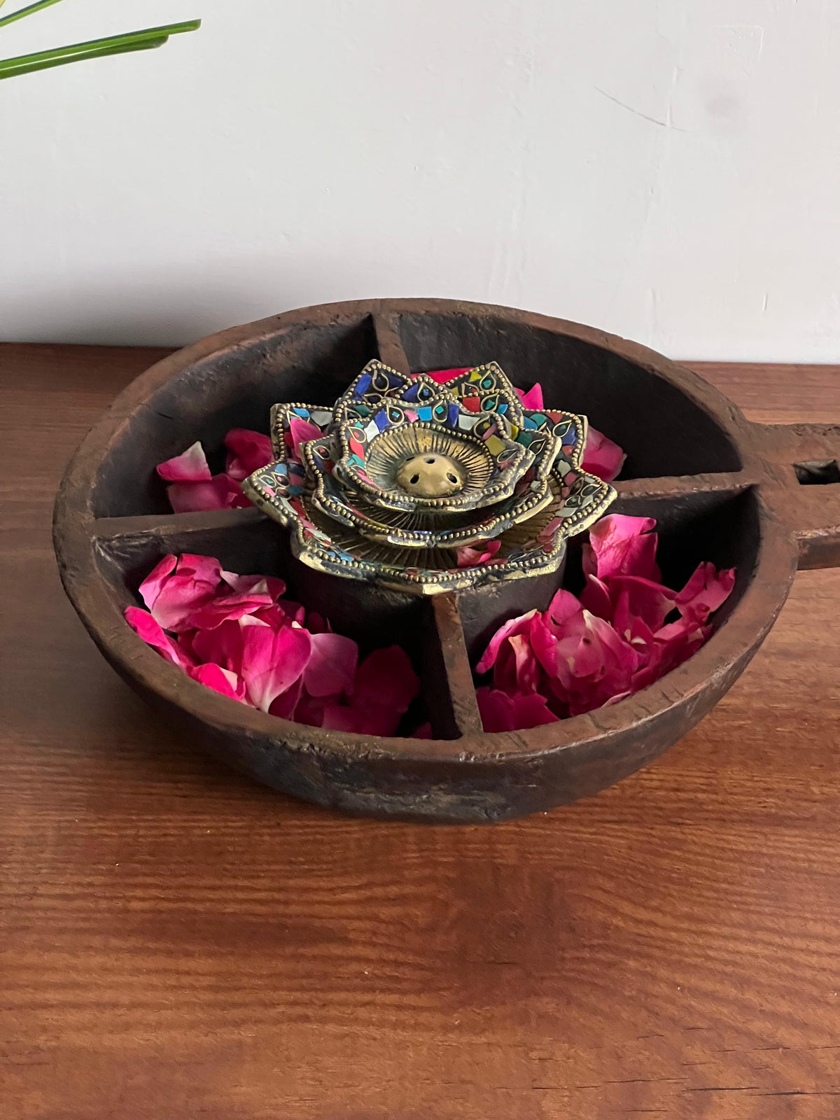 Wood Old Incense Holder ￼