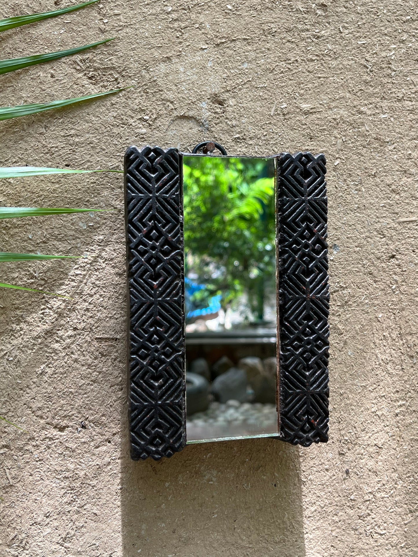 Wooden Block print Mirror