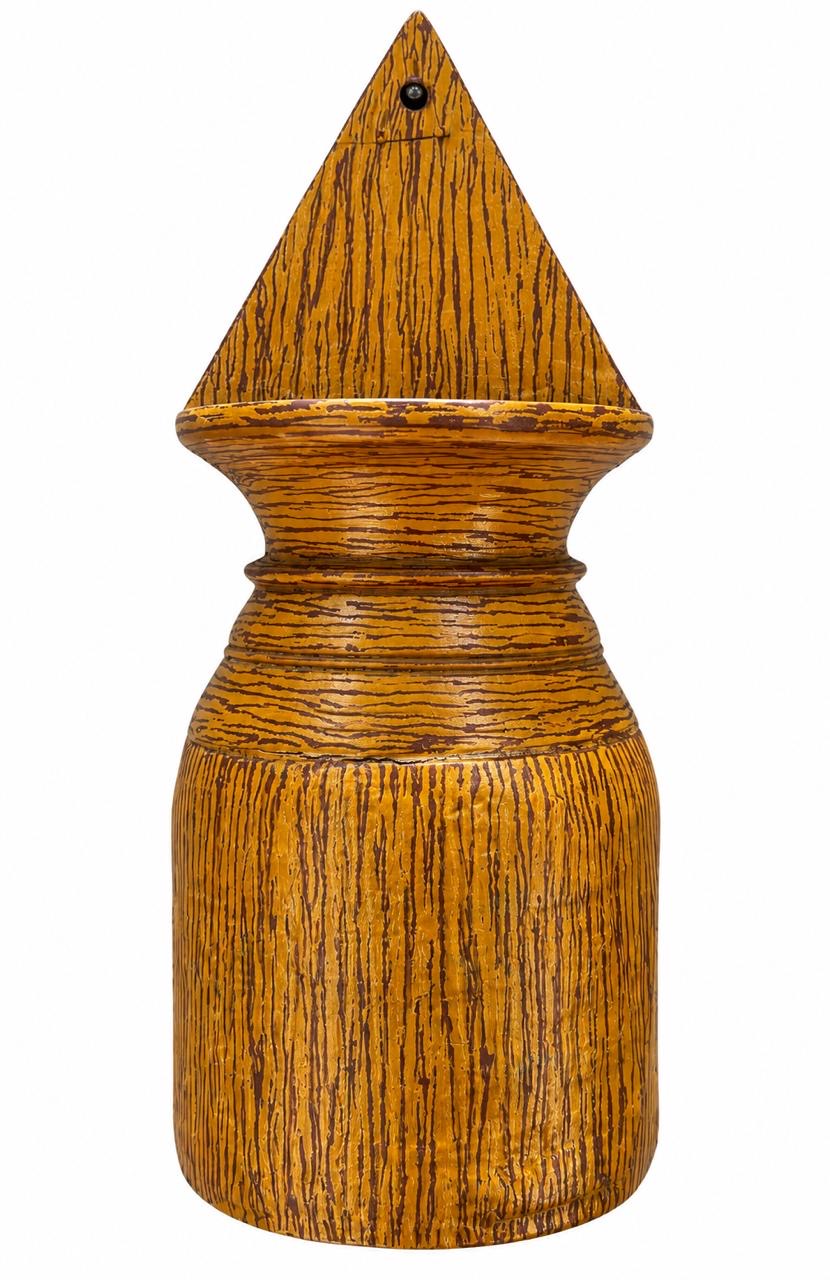 Wood Half Wall Pot