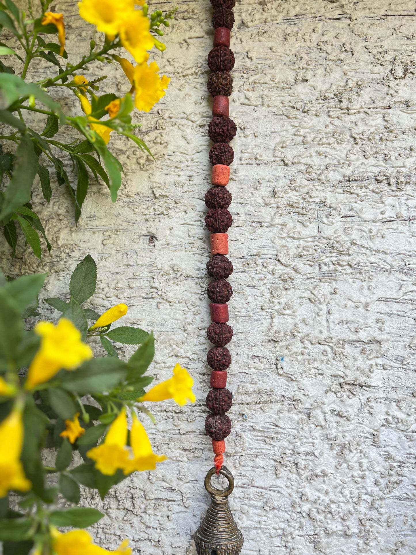 Old Brass Bell Bead Hanging