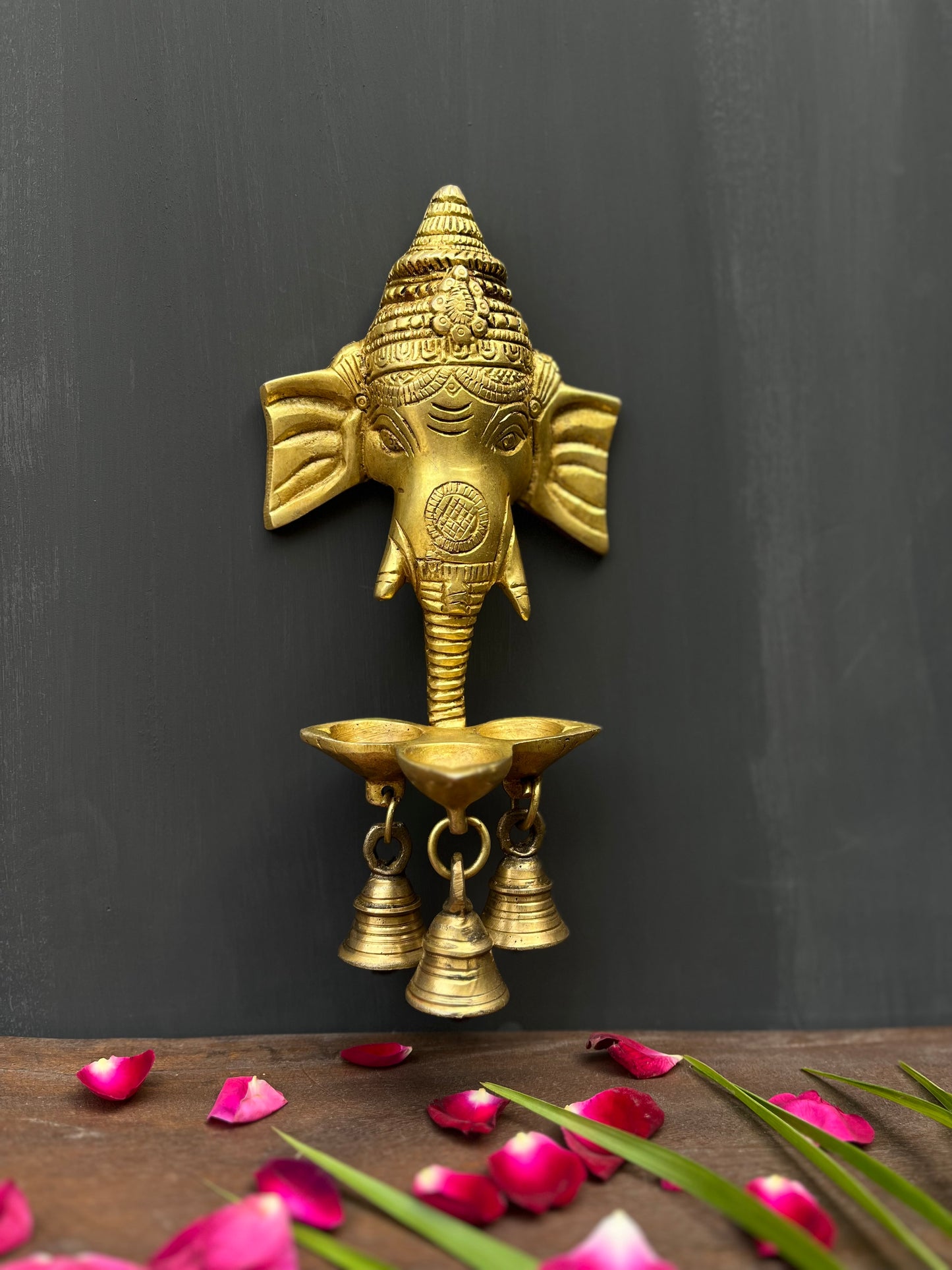 Brass Lord Ganesha diya Bells