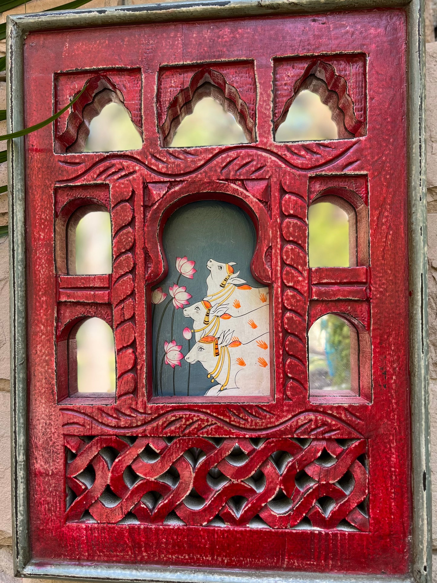 Wooden Mirror Jharokha