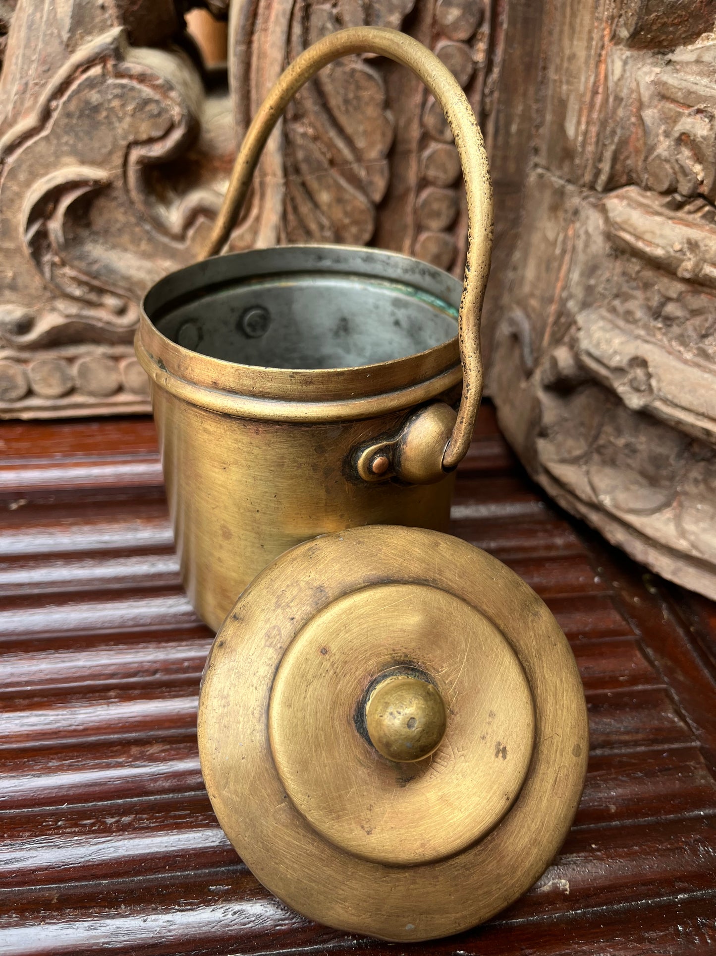 Vintage Brass Milk Pot / Container