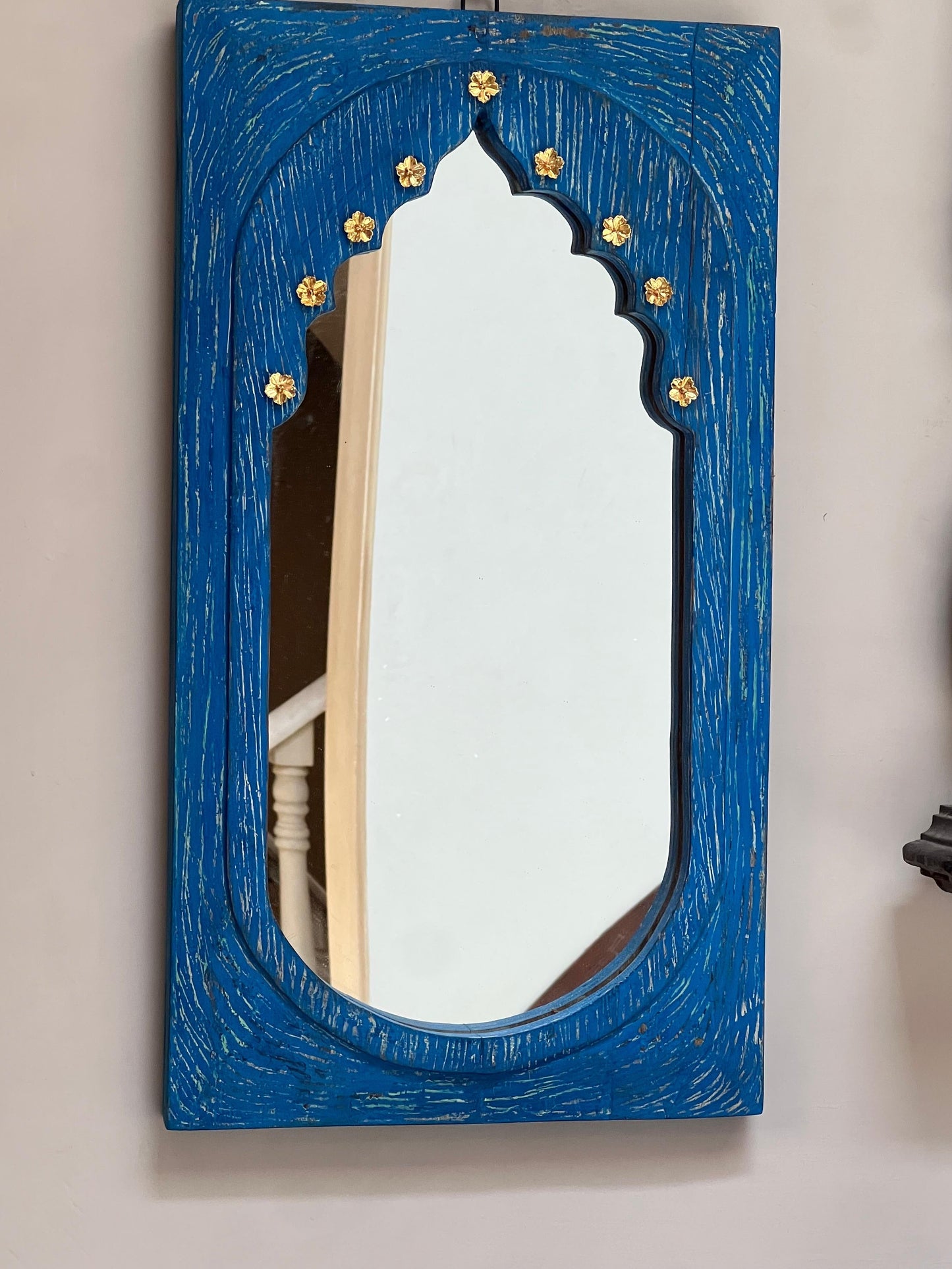 Wall Blue Colour Mirror