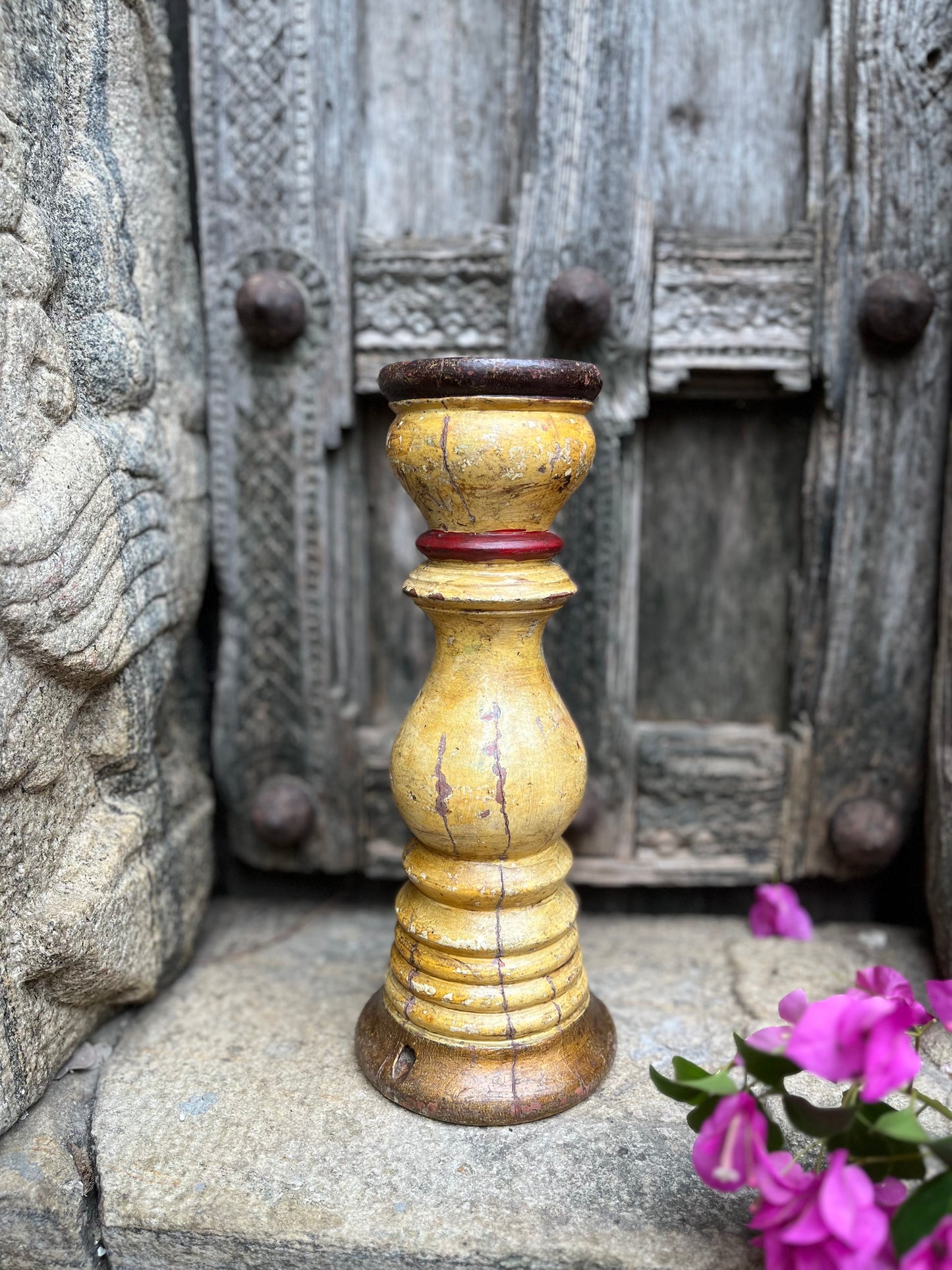 Wooden Old Candle holder