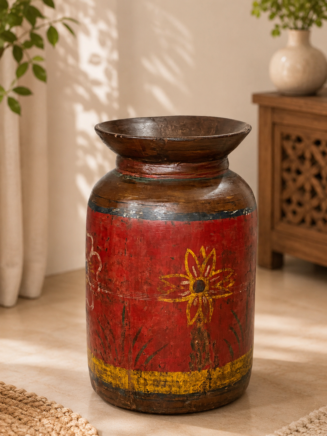 Wooden Flower Pot ￼