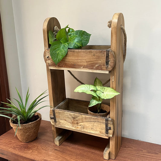 Wooden Brick Mould Plants stand