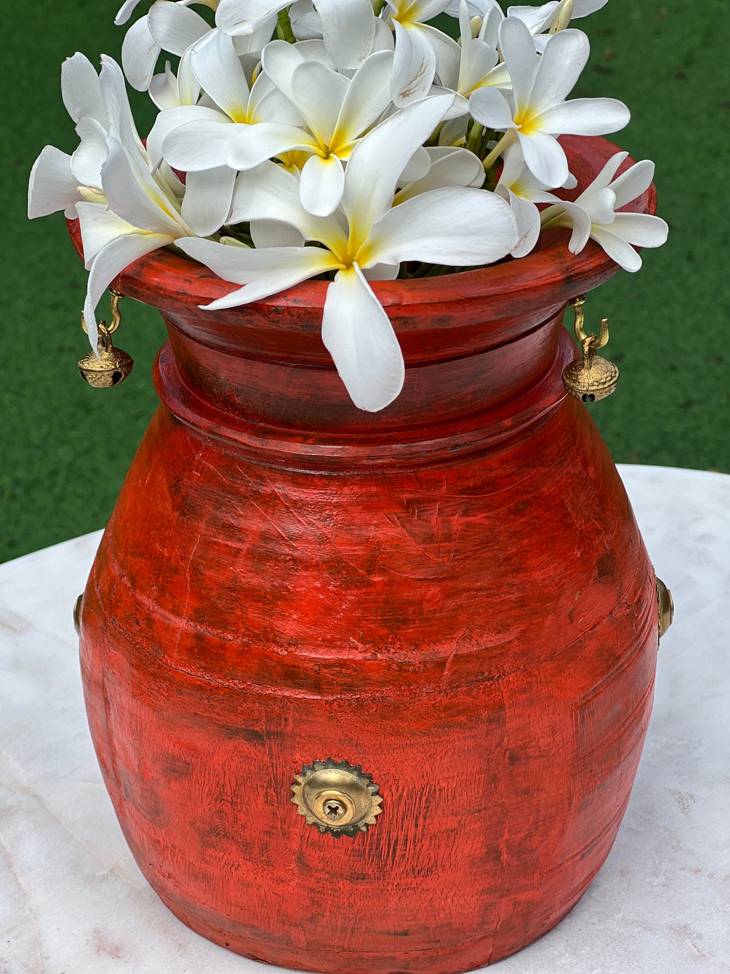 Decorative Pot With Brass Bell