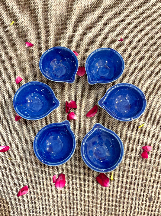 Ceramic Diya Set of 6