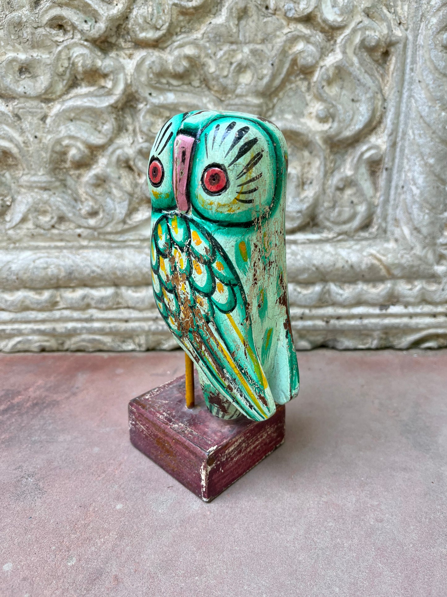 Wood Hand Painted Owl