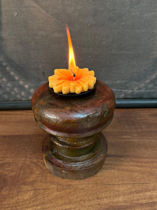Wood VintageCandle Holder