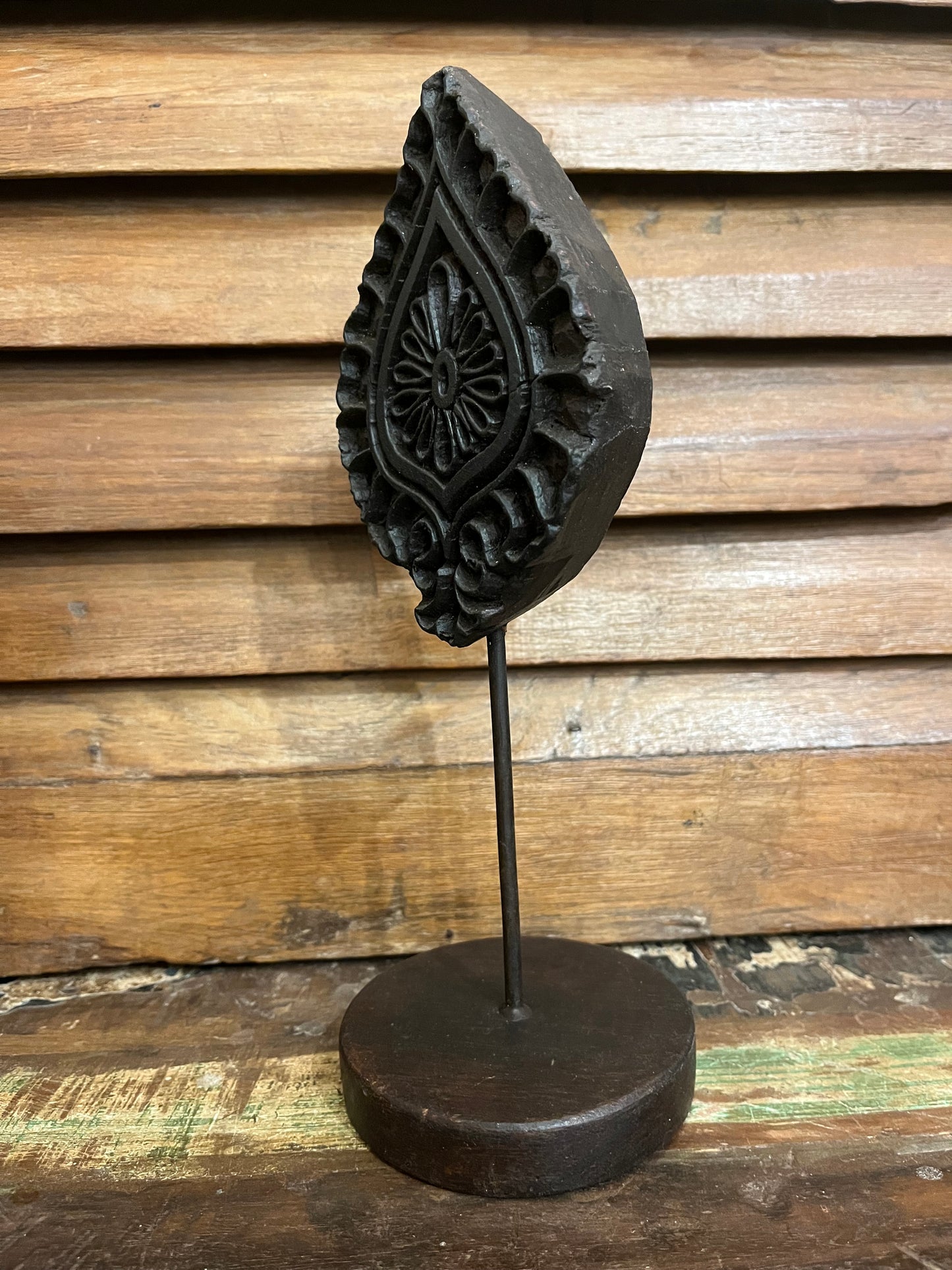 Wood Decor Printing Block Stand