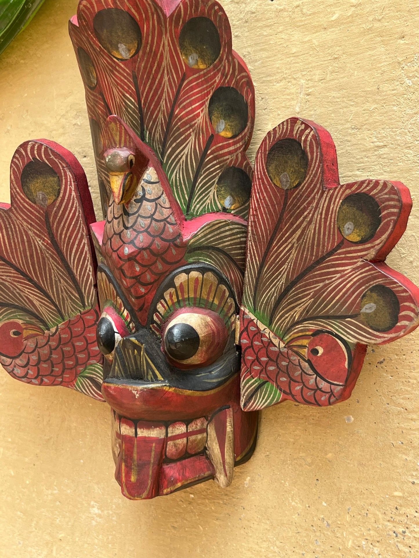 Wood Peacock Mask ￼