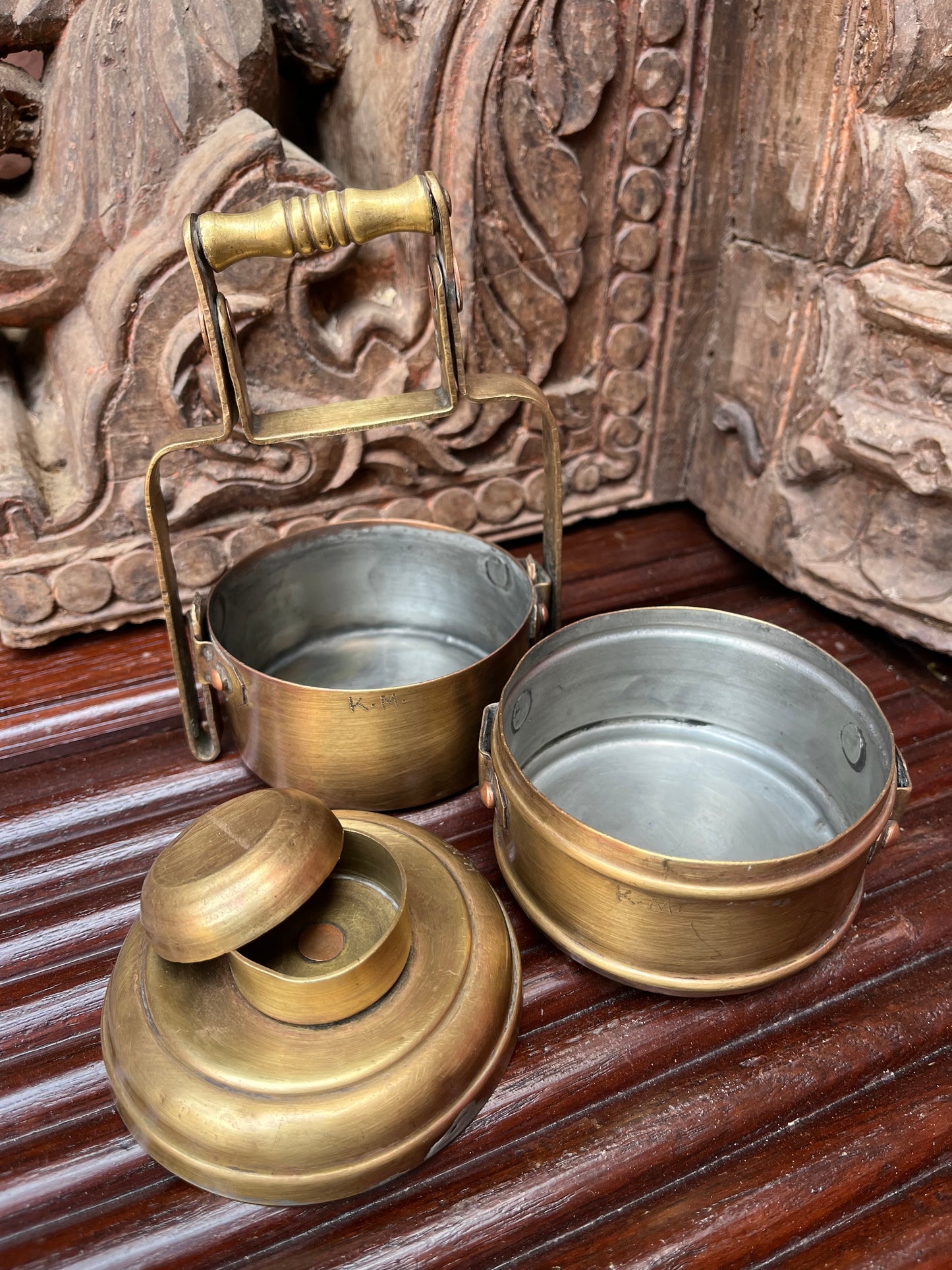 Brass Old Small Tiffin Lunch Box