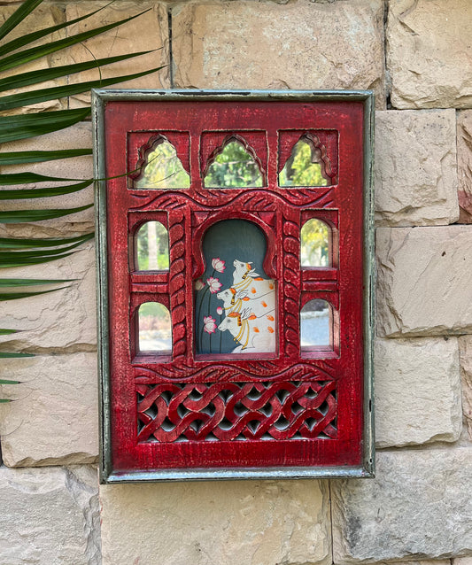 Wooden Jharokha Mirror Frame