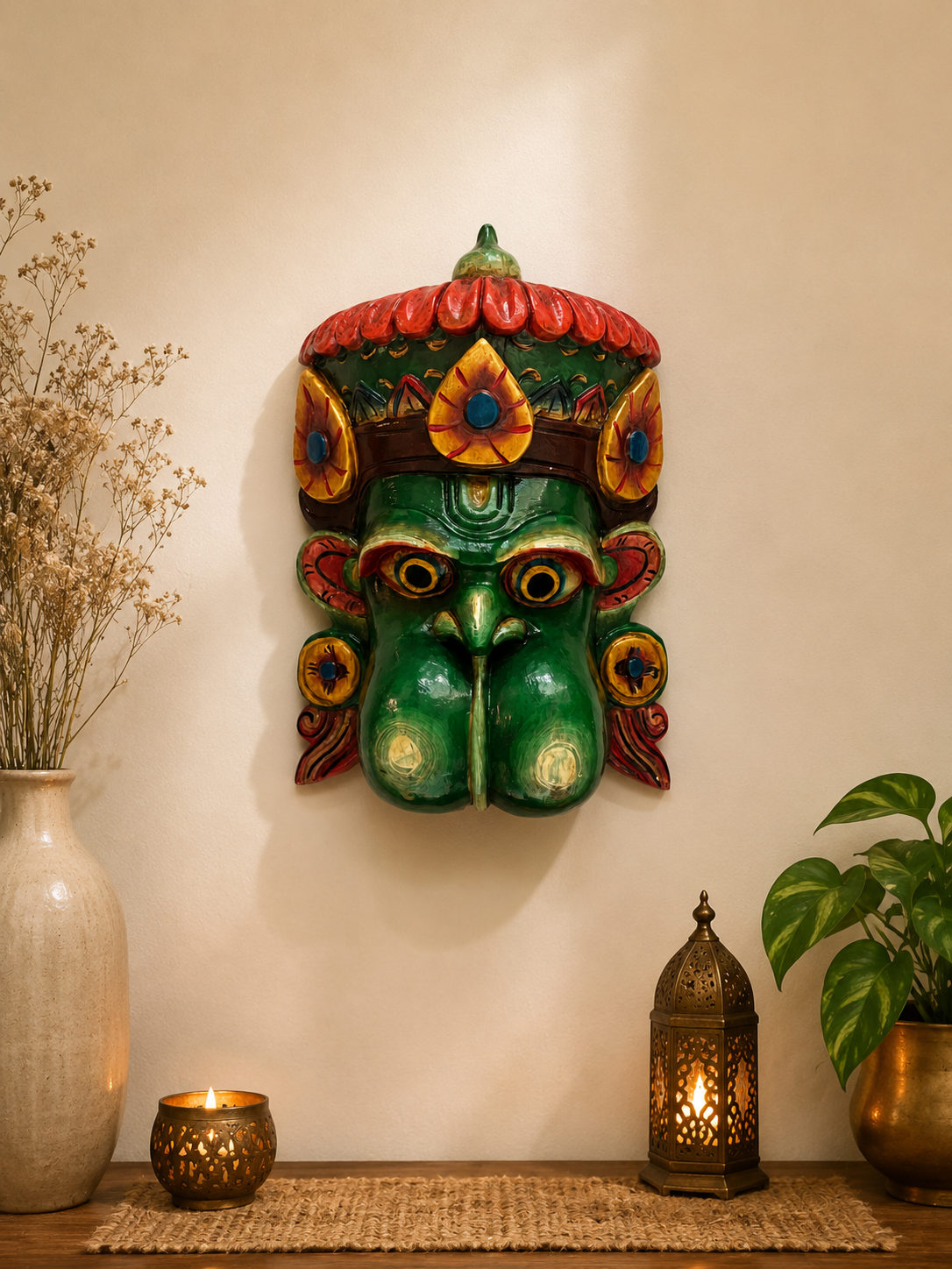 Wooden Printed Hanuman ￼