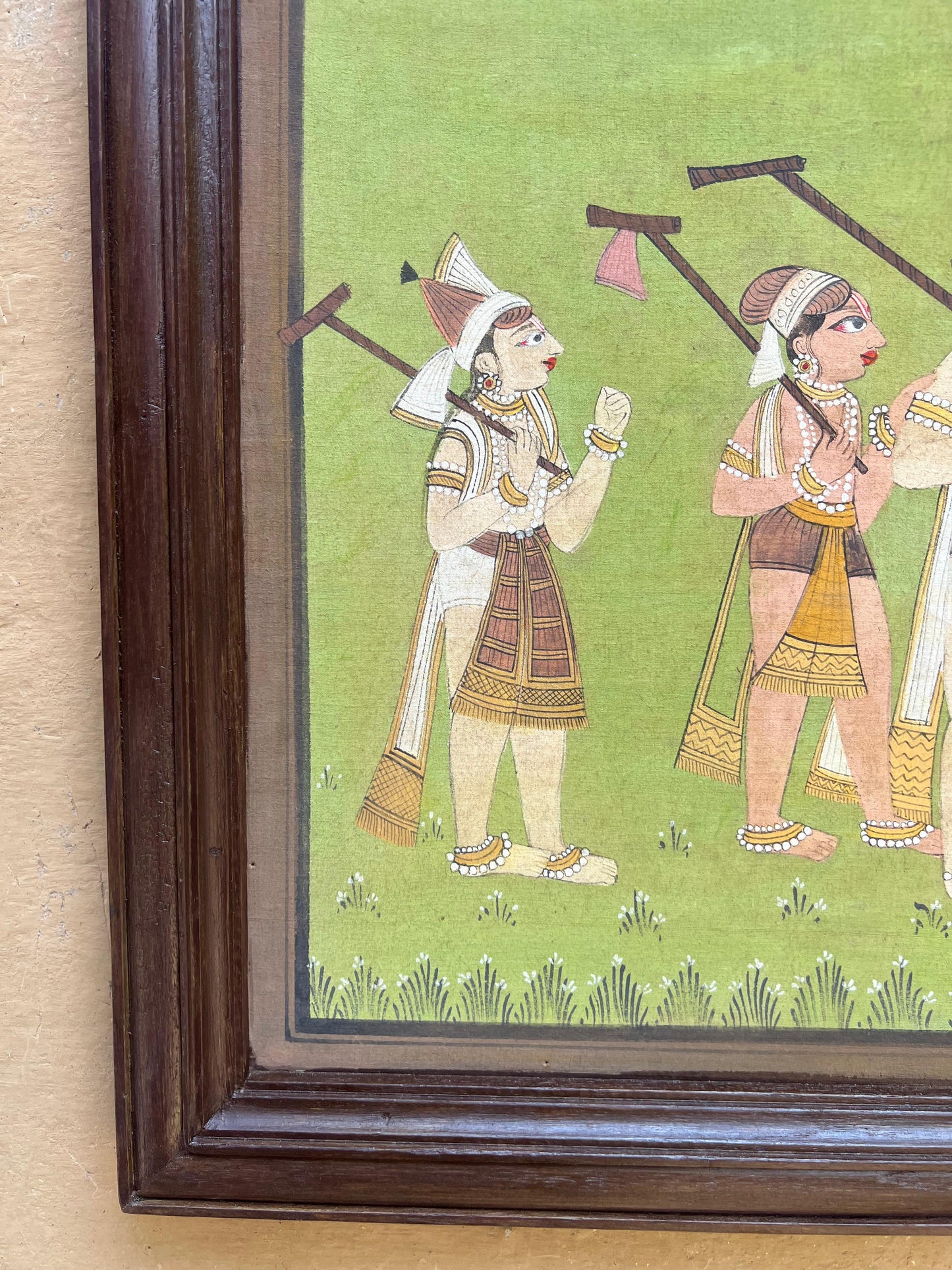 Wooden krishna Painting