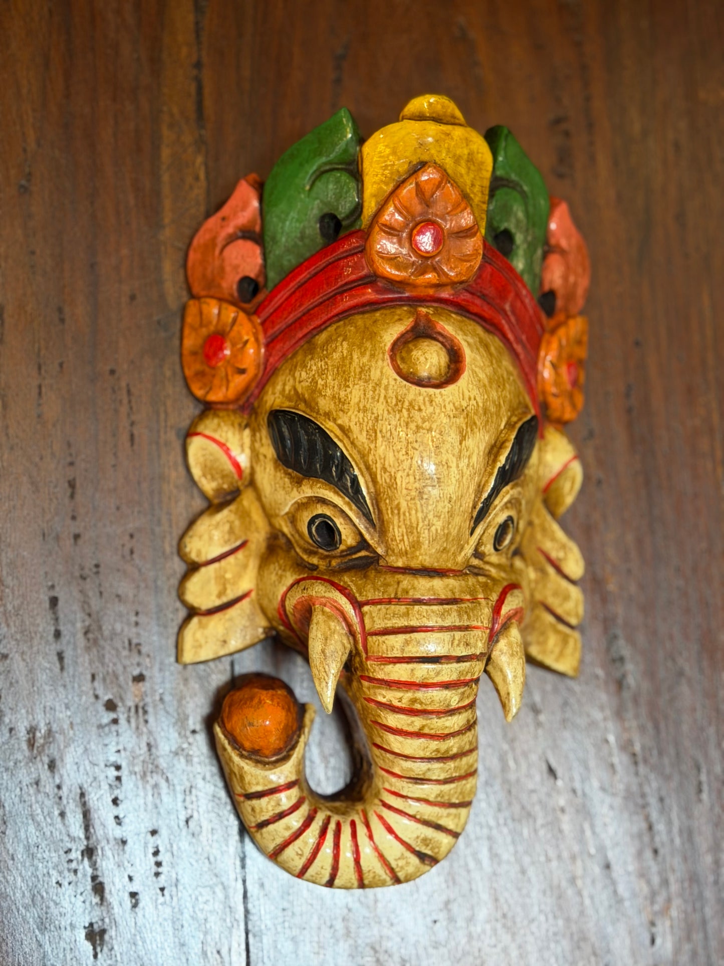 Wooden Ganesha Mask