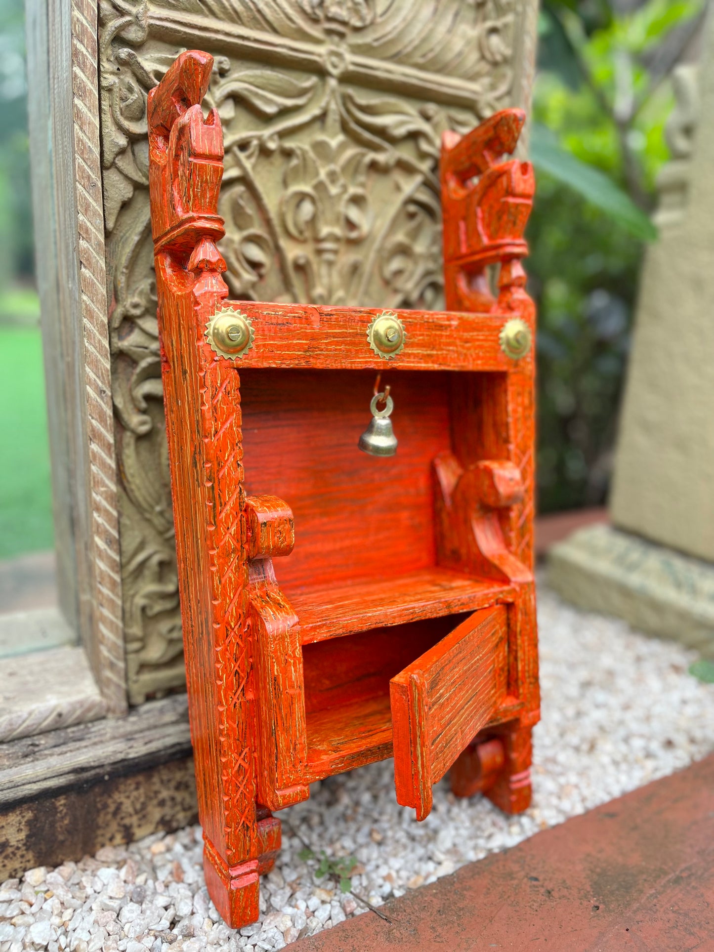 Wooden Coloured Shelf / Temple