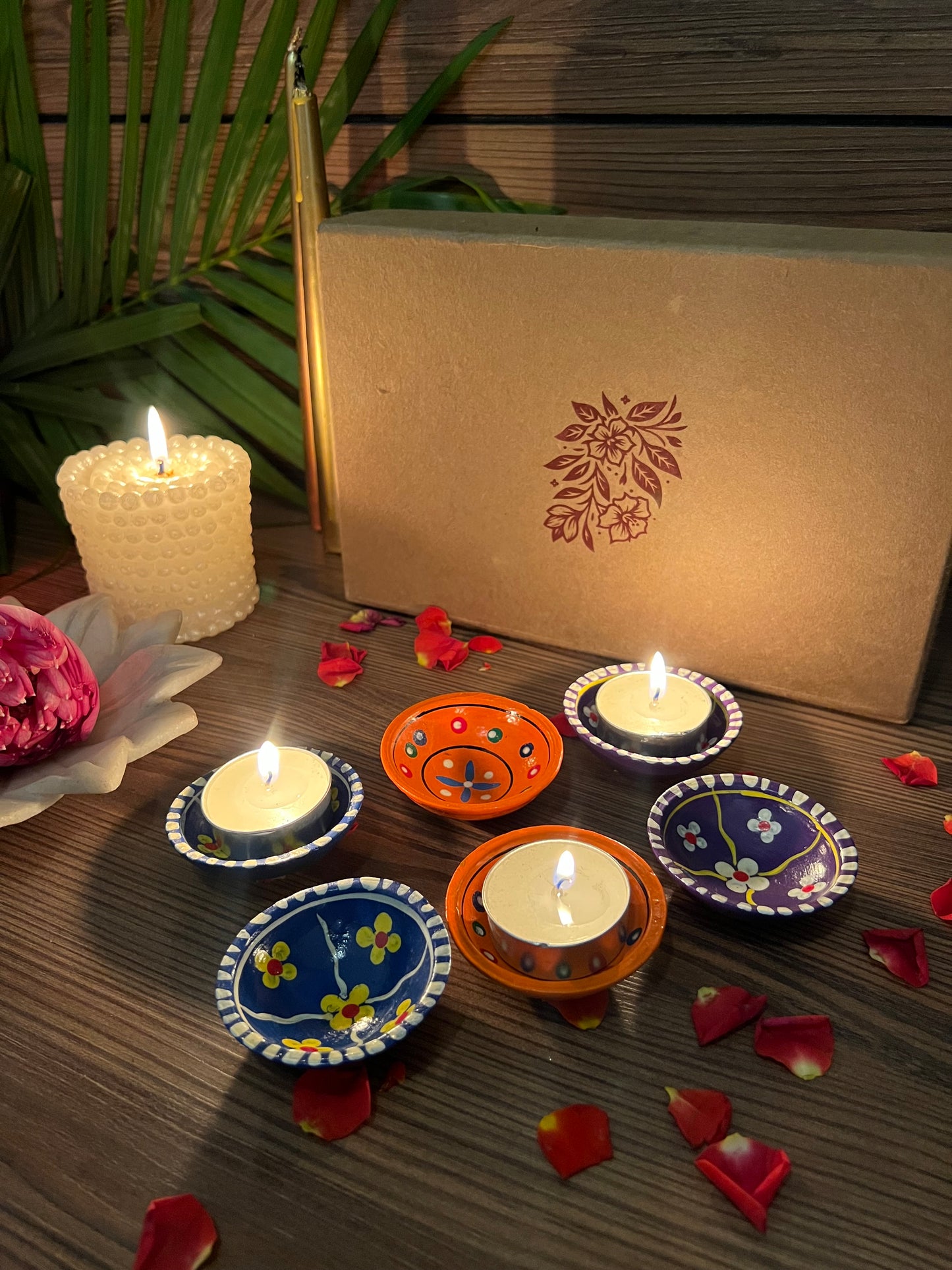 Colour Diya Set of Six