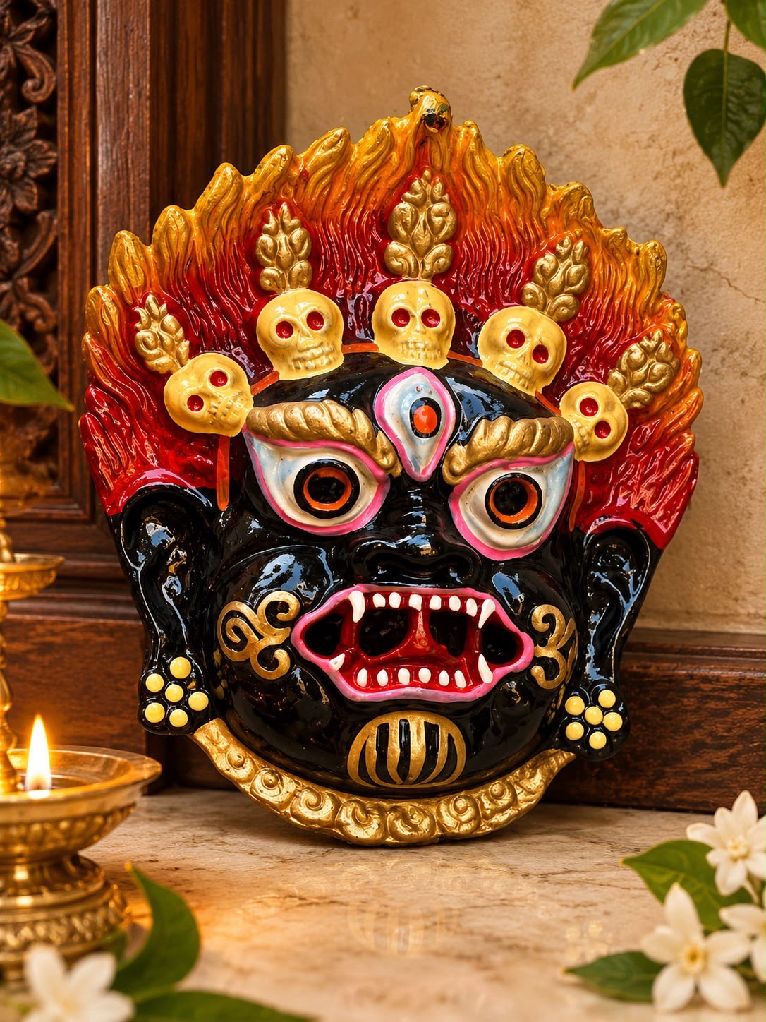 Metal painted Devil Mask