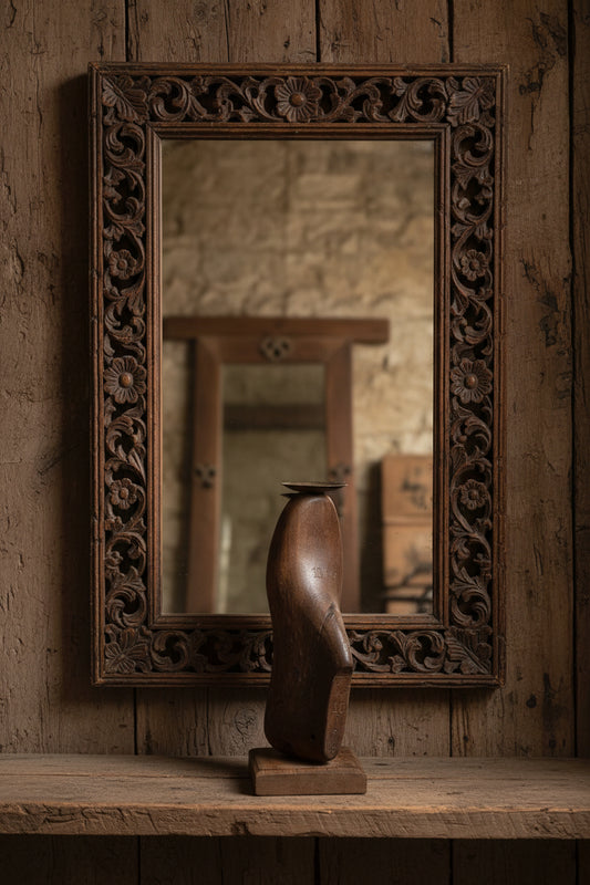 Wood Shoe Candle Holder