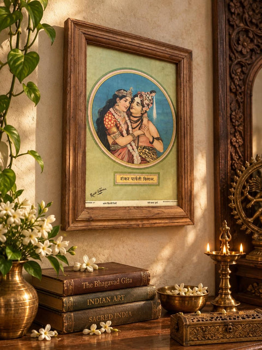 Shiva  & Parvati Painting