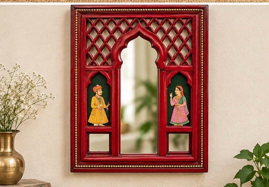 Painted Jharokha Mirror