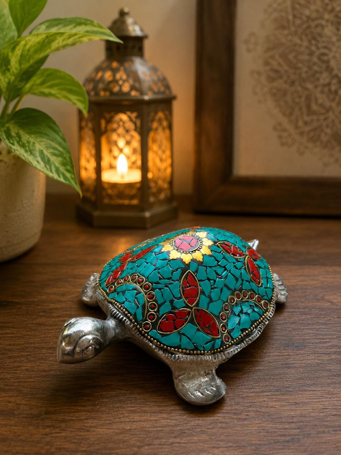 Metal Stone Tortoise