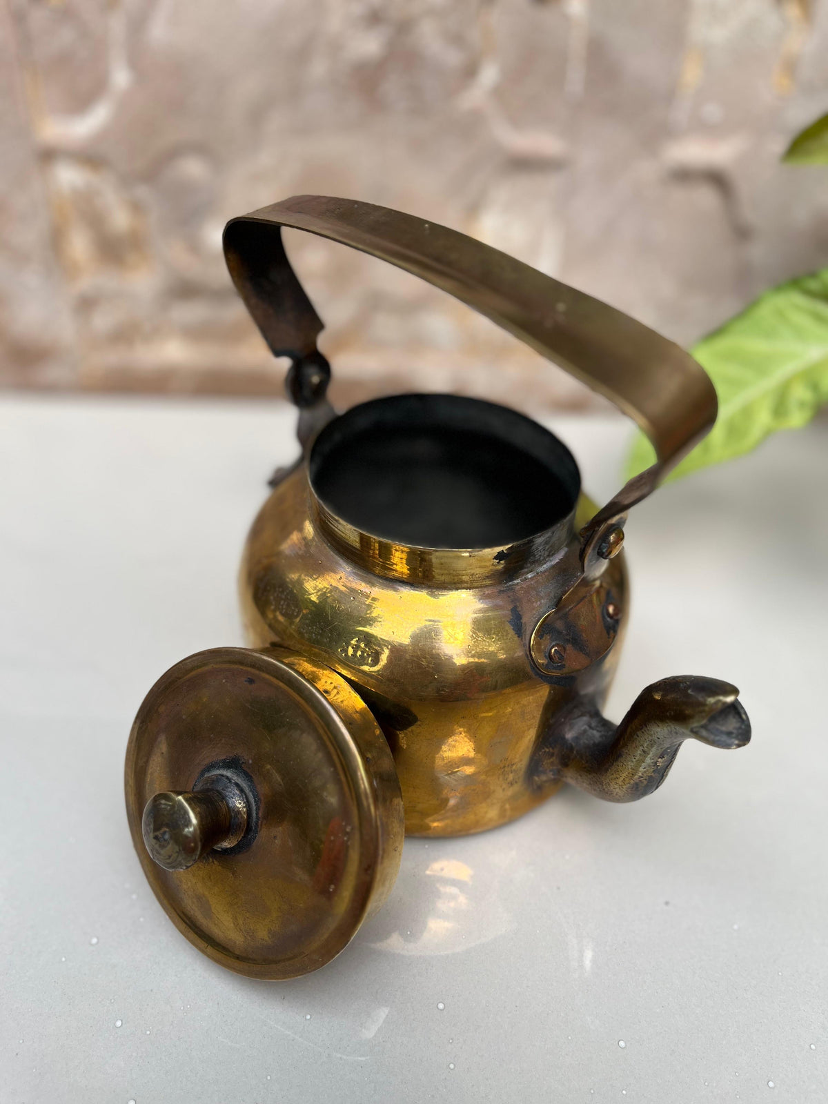 Vintage Brass Tea kettle ￼