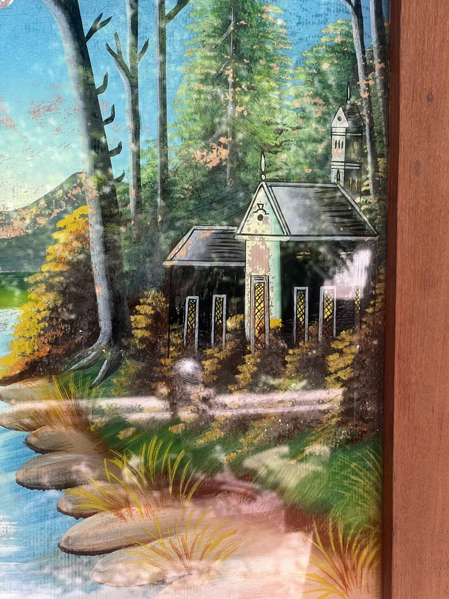 Vintage Glass Painting