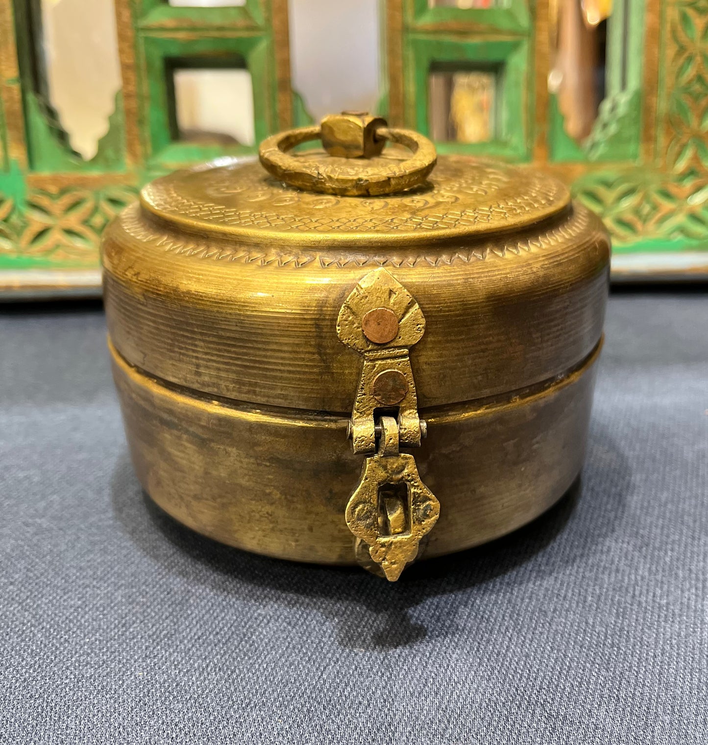 Old  Small Jewelley , Pan  Brass Box